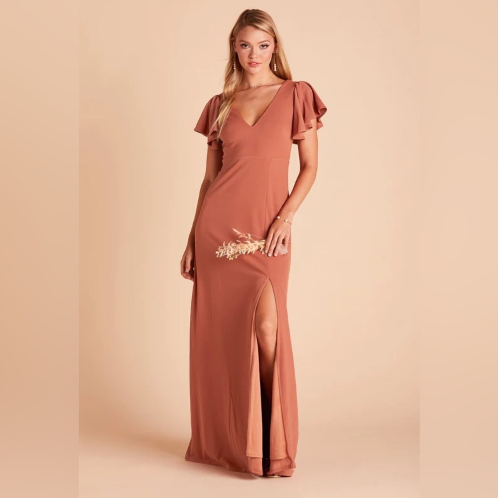 Birdy Grey HANNAH DRESS CREPE TERRACOTTA XL NEW NWT BRIDESMAID WEDDING